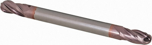 Kyocera SGS Precision Tools 39614 Ball End Mill 0.125" Dia, 0.25" LOC, 4 Flute, Solid Carbide