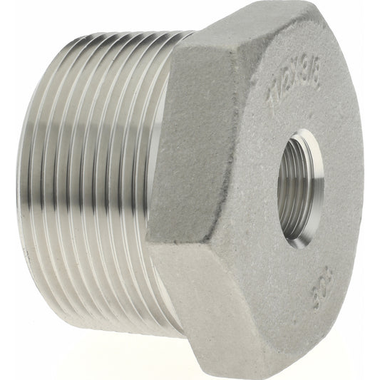 Merit Brass K414-2406 Pipe Bushing 1-1/2 x 3/8", 304 Stainless Steel