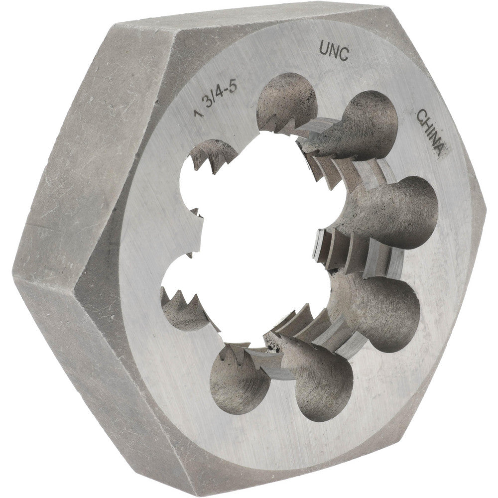 Value Collection 365-1484 Hex Rethreading Die 1-3/4-5, 1" Thick, Right Hand, Carbon Steel