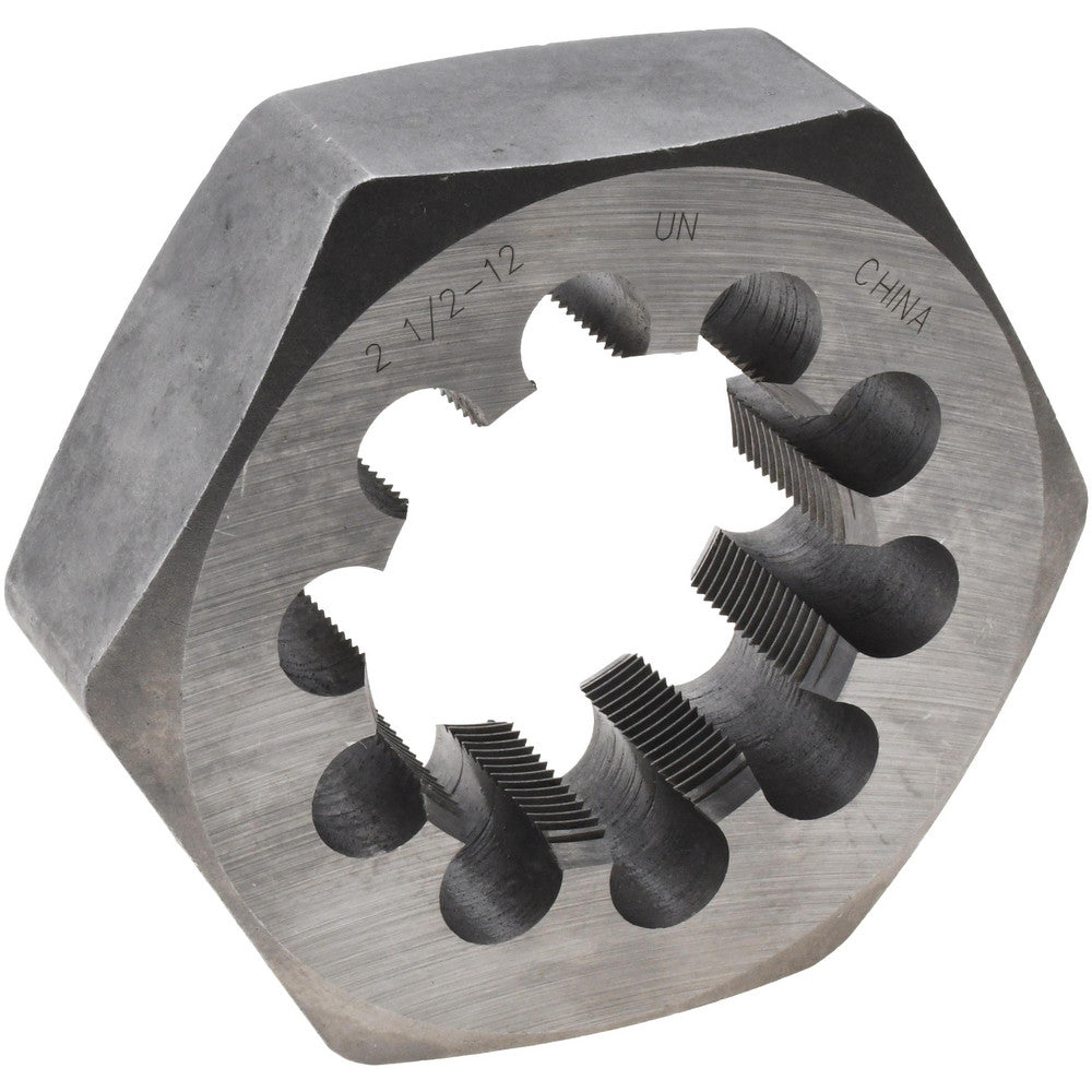 Value Collection 365-2326 Hex Rethreading Die 2-1/2-12, Right Hand, Carbon Steel