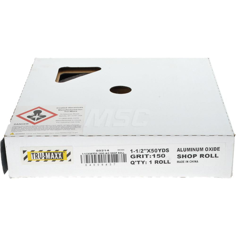 Tru-Maxx 50214 1-1/2" x 50 Yd 150 Grit Aluminum Oxide Shop Roll