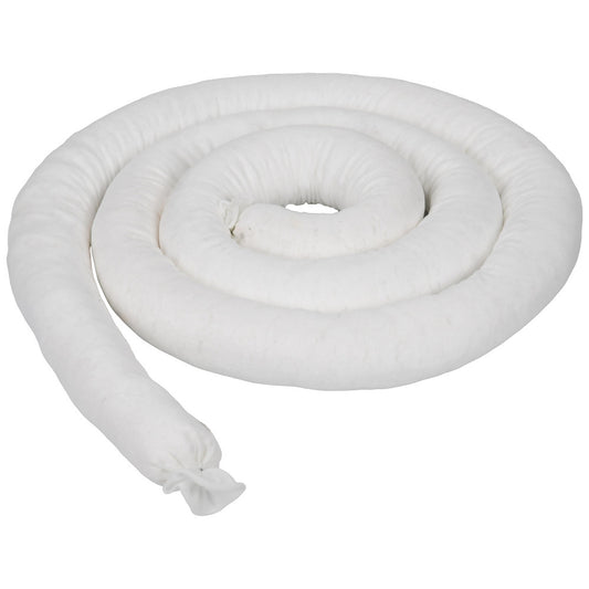 PRO-SAFE CEP-PS10 Sock Oil Only, 3" Dia, 10" OAL, 12 gal Absorption, Polypropylene, White