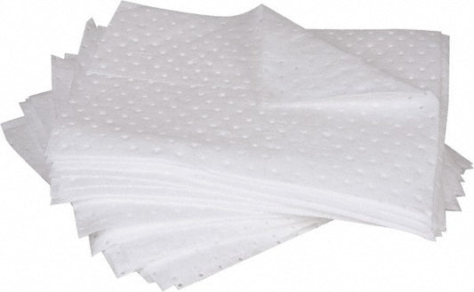 PRO-SAFE Q100 Sorbent Pad Oil Only Use, 15" Wide, 17" Long, 32 gal, White