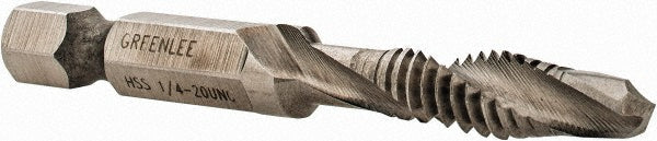 Greenlee DTAP1/4-20 Combination Drill Tap 1/4-20, 2B, 2 Flutes, High Speed Steel