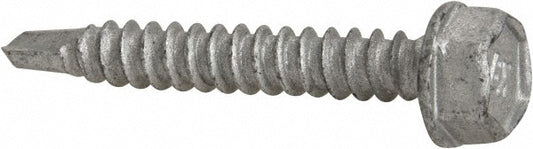 ITW Buildex 560022 #10, Hex Washer Head, Hex Drive, 1-1/4" Length Under Head, #3 Point, Self Drilling Screw