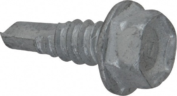 ITW Buildex 560049 1/4", Hex Washer Head, Hex Drive, 3/4" Length Under Head, #3 Point, Self Drilling Screw