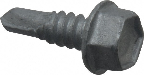 ITW Buildex 560051 1/4", Hex Washer Head, Hex Drive, 3/4" Length Under Head, #3 Point, Self Drilling Screw