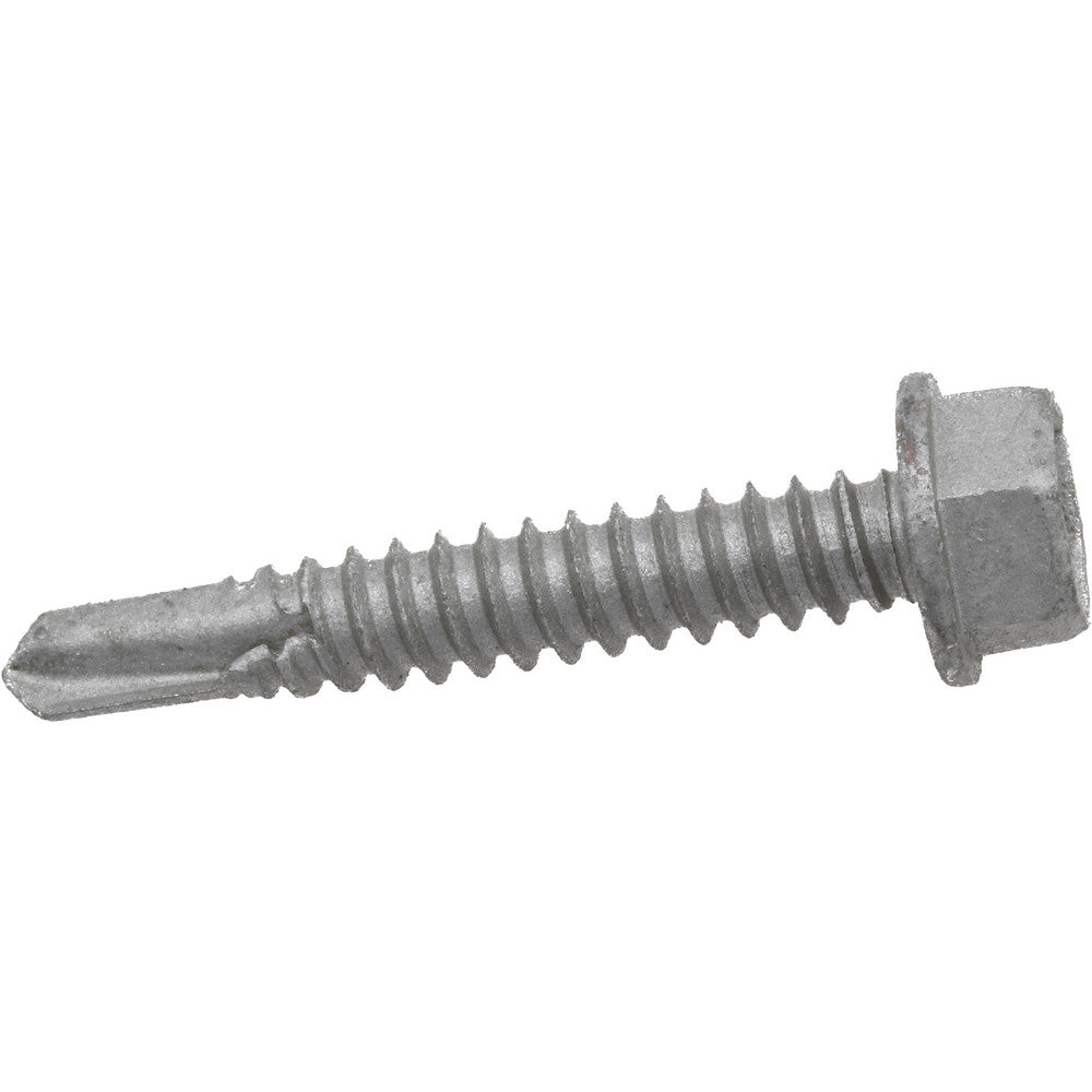 ITW Buildex 560057 1/4", Hex Washer Head, Hex Drive, 1-1/2" Length Under Head, #3 Point, Self Drilling Screw