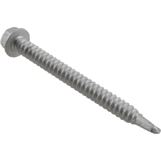 ITW Buildex 560038 #12, Hex Washer Head, Hex Drive, 2-1/2" Length Under Head, #3 Point, Self Drilling Screw