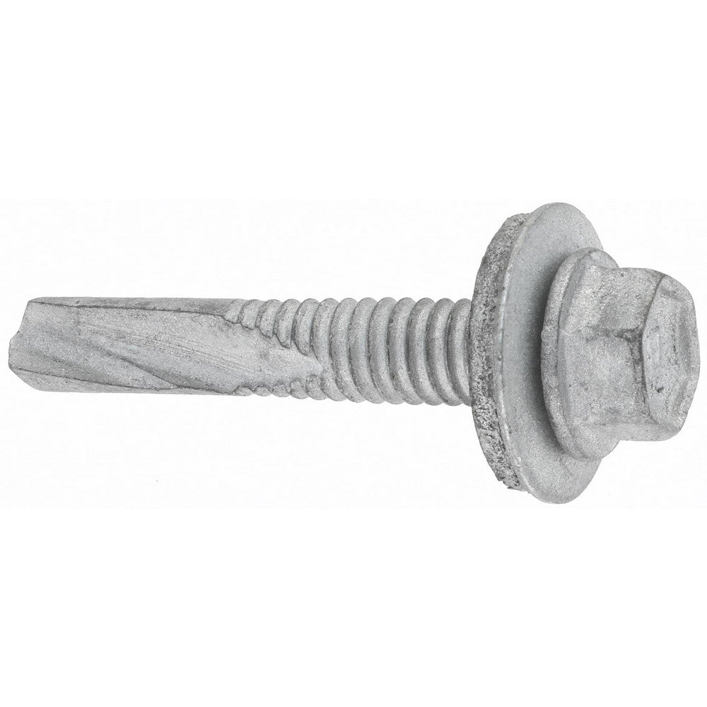 ITW Buildex 560045 #12, Hex Washer Head, Hex Drive, 1-1/4" Length Under Head, #5 Point, Self Drilling Screw
