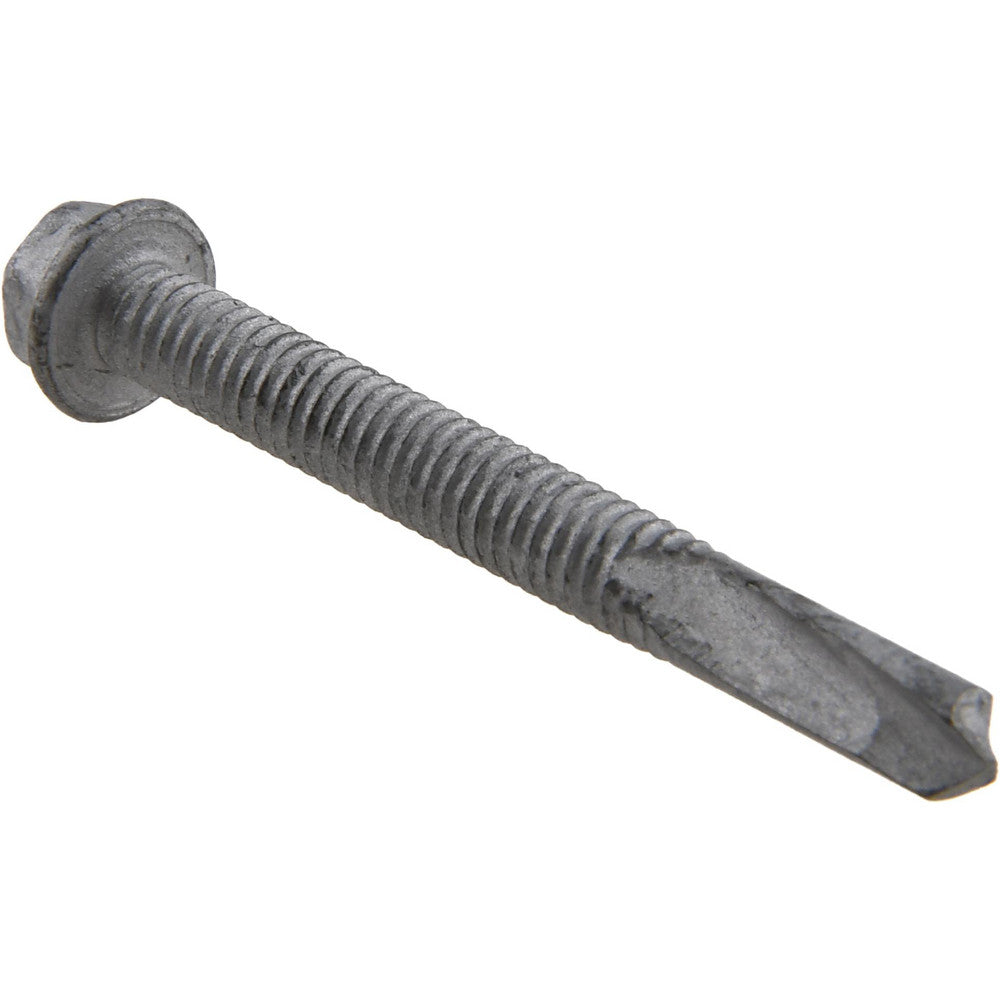 ITW Buildex 560047 #12, Hex Washer Head, Hex Drive, 2" Length Under Head, #5 Point, Self Drilling Screw