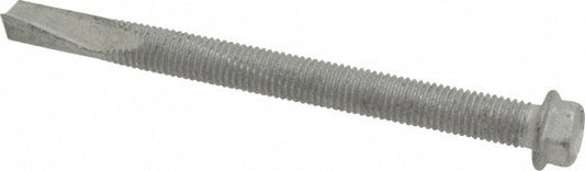 ITW Buildex 560061 1/4", Hex Washer Head, Hex Drive, 3" Length Under Head, #5 Point, Self Drilling Screw