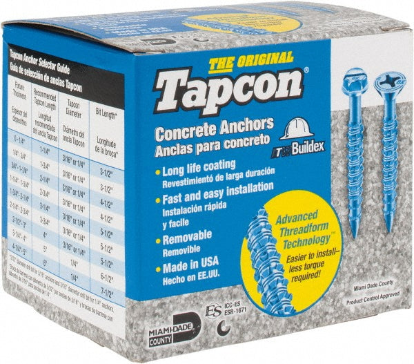 Red Head 3153407 Concrete & Masonry Screw 1/4" Dia, 1-1/4" OAL