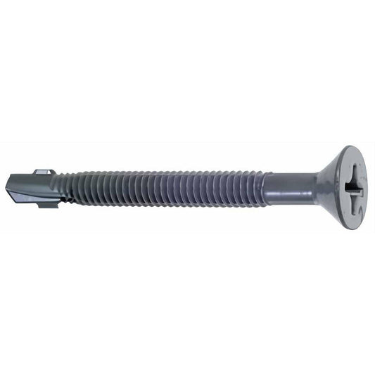 ITW Buildex 560069 #10, Flat Head, Phillips Drive, 1-7/16" OAL, #3 Point, Self Drilling Screw
