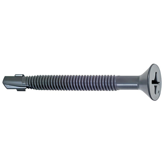 ITW Buildex 560064 1/4", Flat Head, Phillips Drive, 3" OAL, #4 Point, Self Drilling Screw