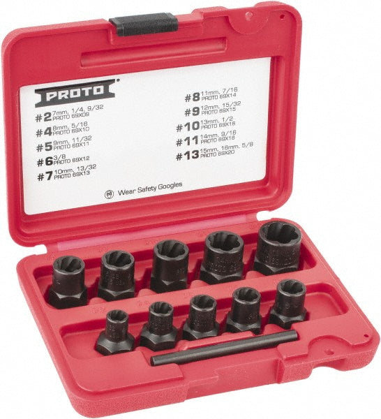 Proto J69X00 Bolt & Screw Extractor Set Socket & Wrench Bolt Extractor