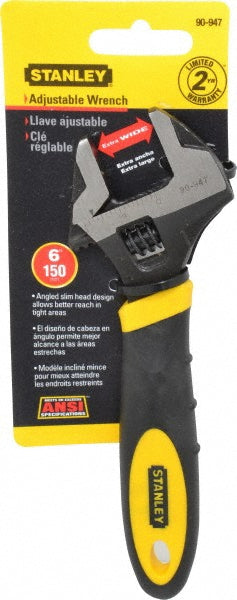 Stanley 90-947 Adjustable Wrench 6" OAL, 1" Jaw Capacity