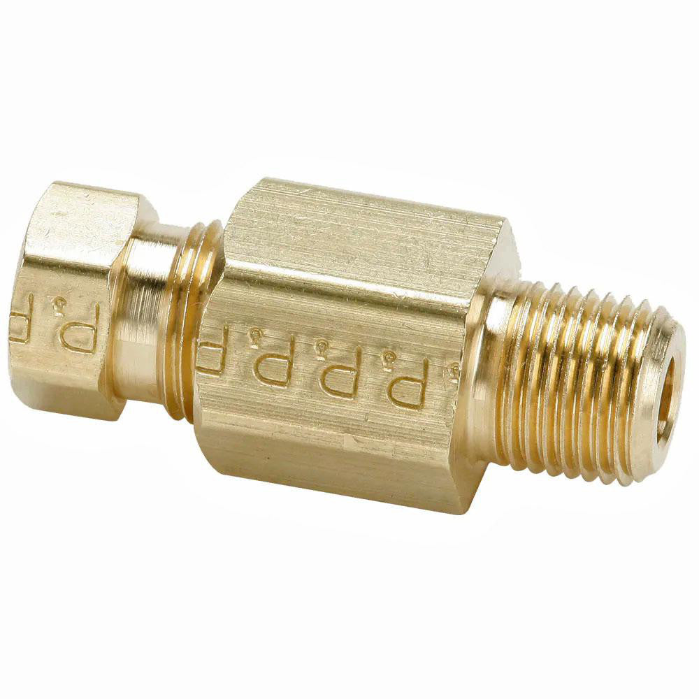 Parker 68HD-4-4 Compression Tube Connector 1/4" Thread, Compression x MNPT