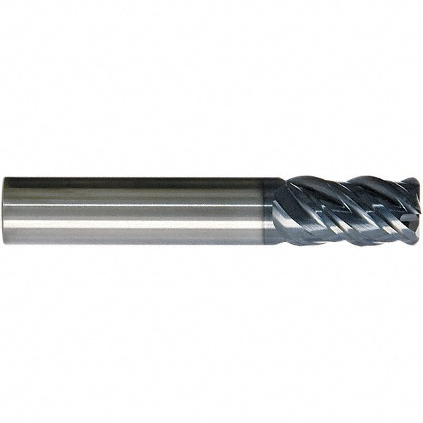 Kyocera SGS Precision Tools 36617 Corner Radius End Mill 1/2" Dia, 1-1/4" LOC, 0.0250 to 0.0300" Radius, 4 Flutes, Solid Carbide