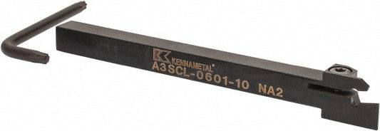 Kennametal 1806713 Indexable Cutoff Toolholder 10 mm Max Depth of Cut, 0.79" Max Workpiece Dia, Left Hand