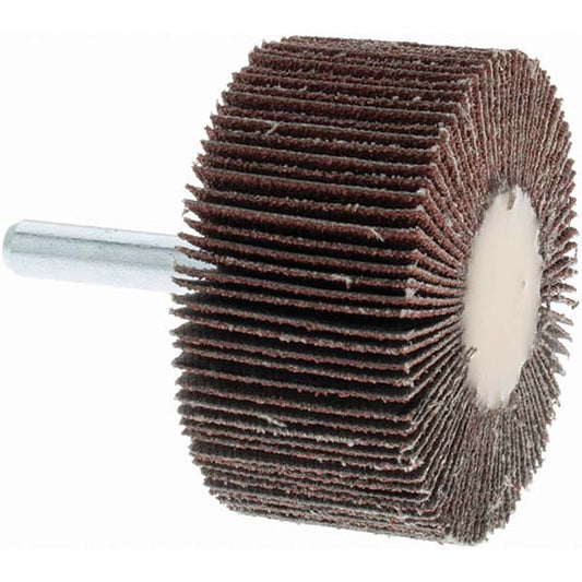 Norton 63642502600 Mounted Flap Wheel 2" Dia, 1" Face Width, 60 Grit, Aluminum Oxide