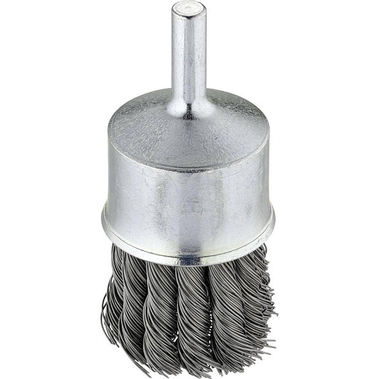 Tanis 71308 End Brush 3/4" Dia, Stainless Steel, Knotted Wire
