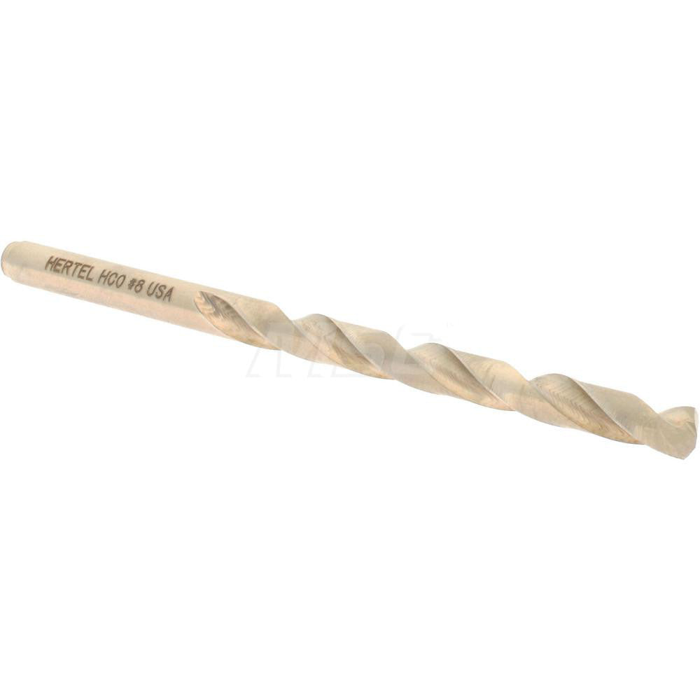 Hertel 04138558 Jobber Length Drill Bit #8 (0.1990) Dia, 135 deg, Cobalt