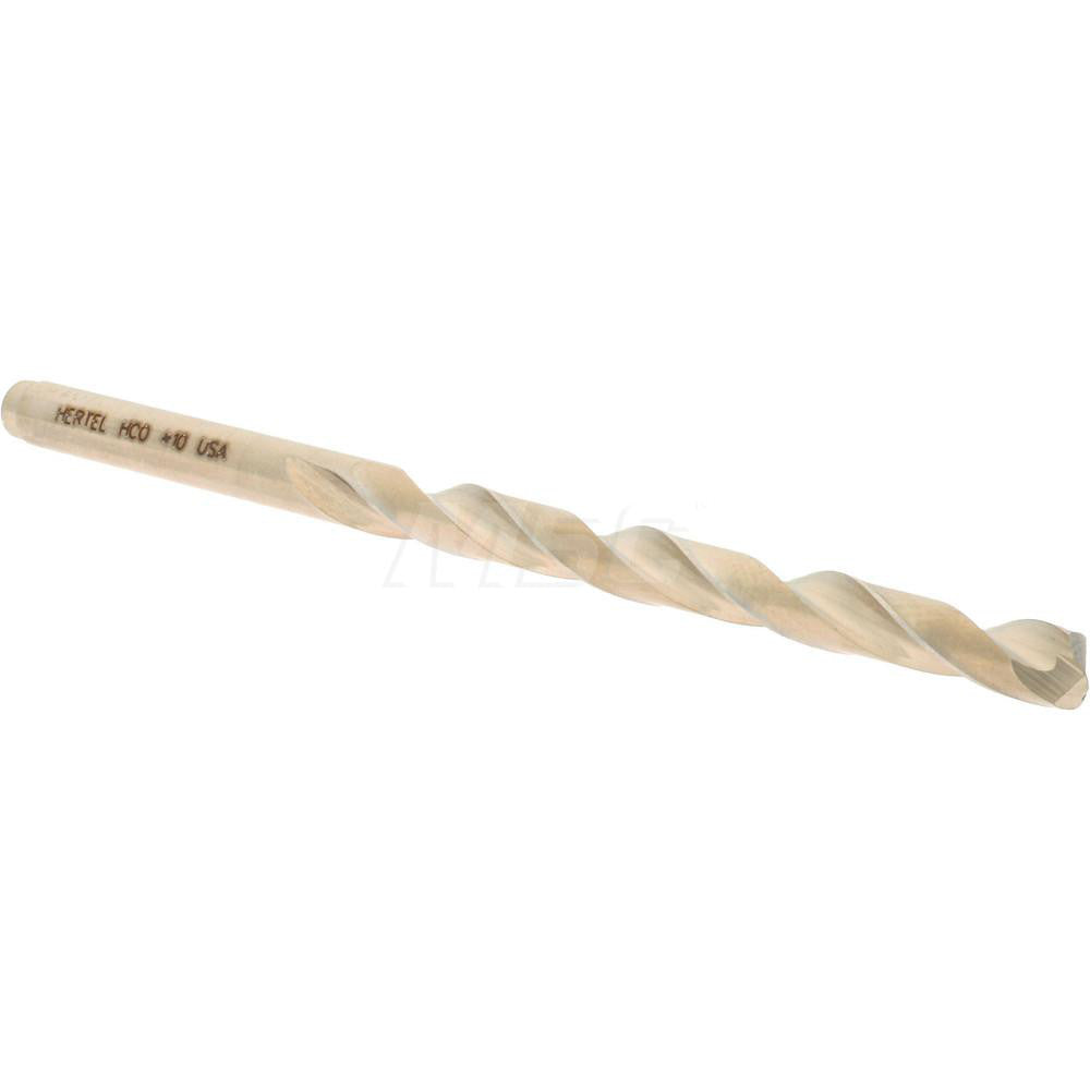 Hertel 04138574 Jobber Length Drill Bit #10 (0.1935) Dia, 135 deg, Cobalt