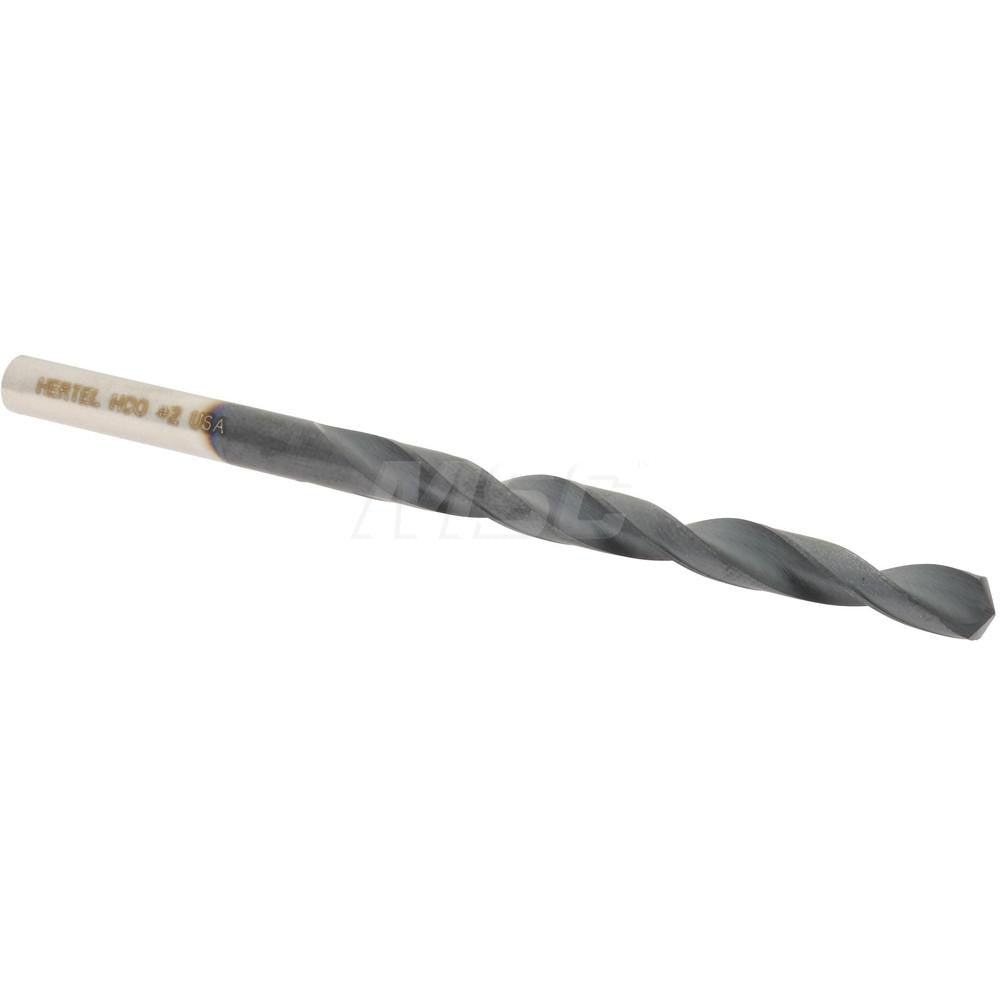 Hertel 4139960 Jobber Length Drill Bit #2 (0.2210) Dia, 135 deg, Cobalt