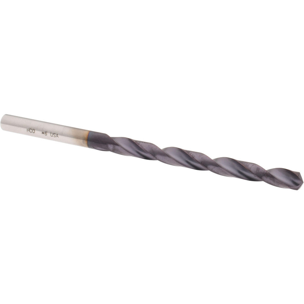 Hertel 4140000 Jobber Length Drill Bit #6 (0.2040) Dia, 135 deg, Cobalt