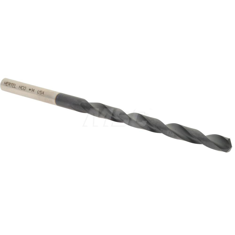 Hertel 4140083 Jobber Length Drill Bit #14 (0.1820) Dia, 135 deg, Cobalt