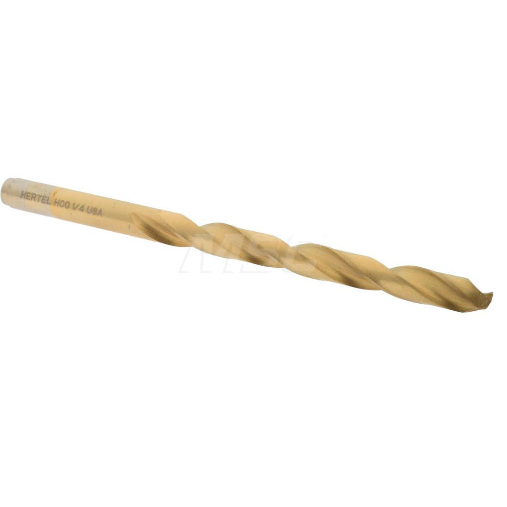 Hertel 04141073 Jobber Length Drill Bit 1/4" (0.2500) Dia, 135 deg, Cobalt
