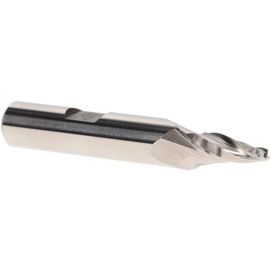 AWARD CUTTER CO., INC. T-102 Tapered End Mill 10 deg Angle per Side, 3/32" Small Dia, 1/2" LOC, 3 Flute, High Speed Steel, Square End