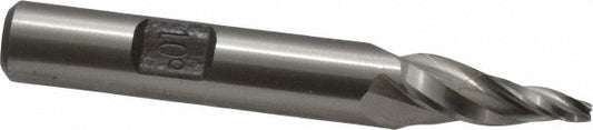 AWARD CUTTER CO., INC. T-103 Tapered End Mill 10 deg Angle per Side, 3/32" Small Dia, 3/4" LOC, 3 Flute, High Speed Steel, Square End