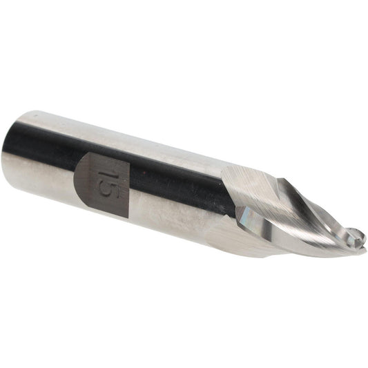 AWARD CUTTER CO., INC. V-202 Tapered End Mill 15 deg Angle per Side, 1/8" Small Dia, 1/2" LOC, 3 Flute, High Speed Steel, Square End