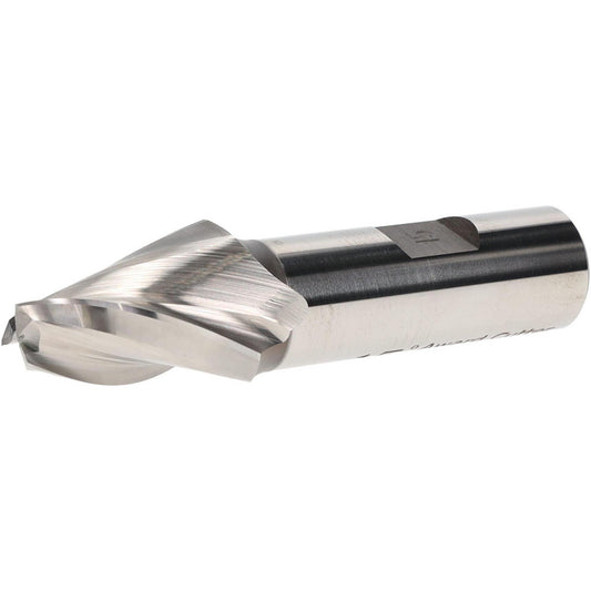 AWARD CUTTER CO., INC. V-605 Tapered End Mill 15 deg Angle per Side, 3/8" Small Dia, 1-1/4" LOC, 3 Flute, High Speed Steel, Square End