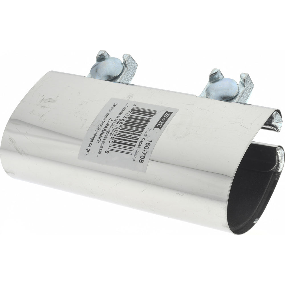 B&K Mueller 160-708 2" Pipe Two Bolt 6" Repair Clamp