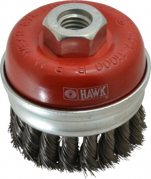 Value Collection S04185666 Cup Brush 3" Dia, 0.0137" Wire Dia, Steel, Knotted