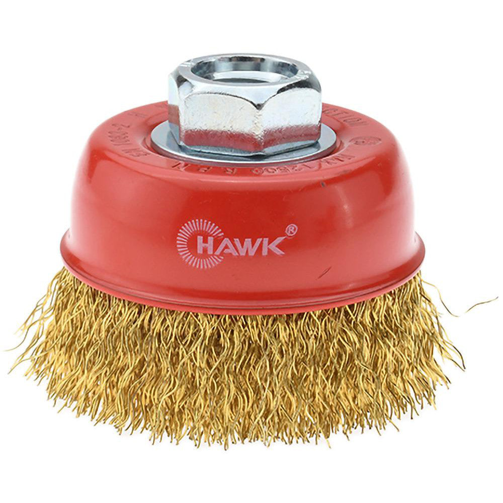Value Collection S04186102 Cup Brush 3" Dia, 0.015" Wire Dia, Steel, Crimped