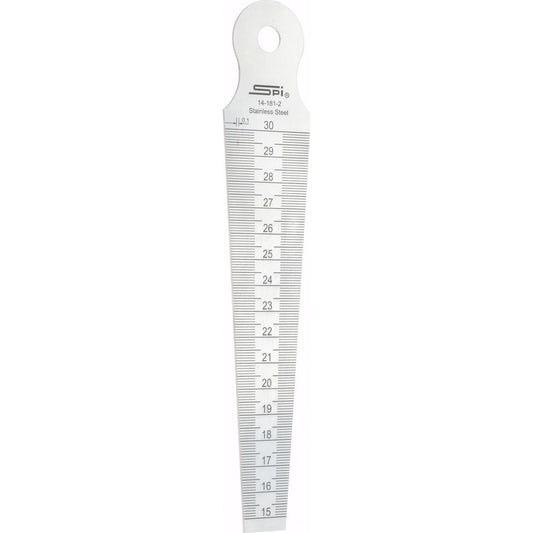 SPI 14-181-2 5/8 to 1-3/16 Inch Measurement, 1 Leaf Taper Gage