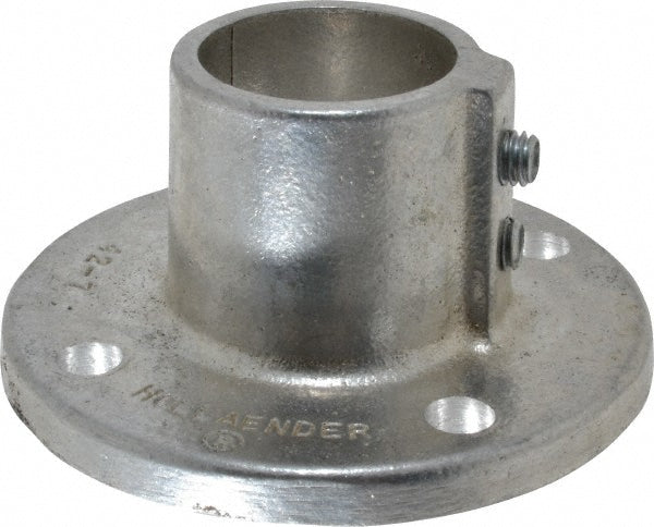 Hollaender 42-7 1-1/4" Pipe, Base Flange, Aluminum Alloy Flange Pipe Rail Fitting