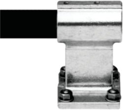 Hollaender 54-3-8 1-1/2" Pipe, Offset Wall Flange, Aluminum Alloy Flange Pipe Rail Fitting