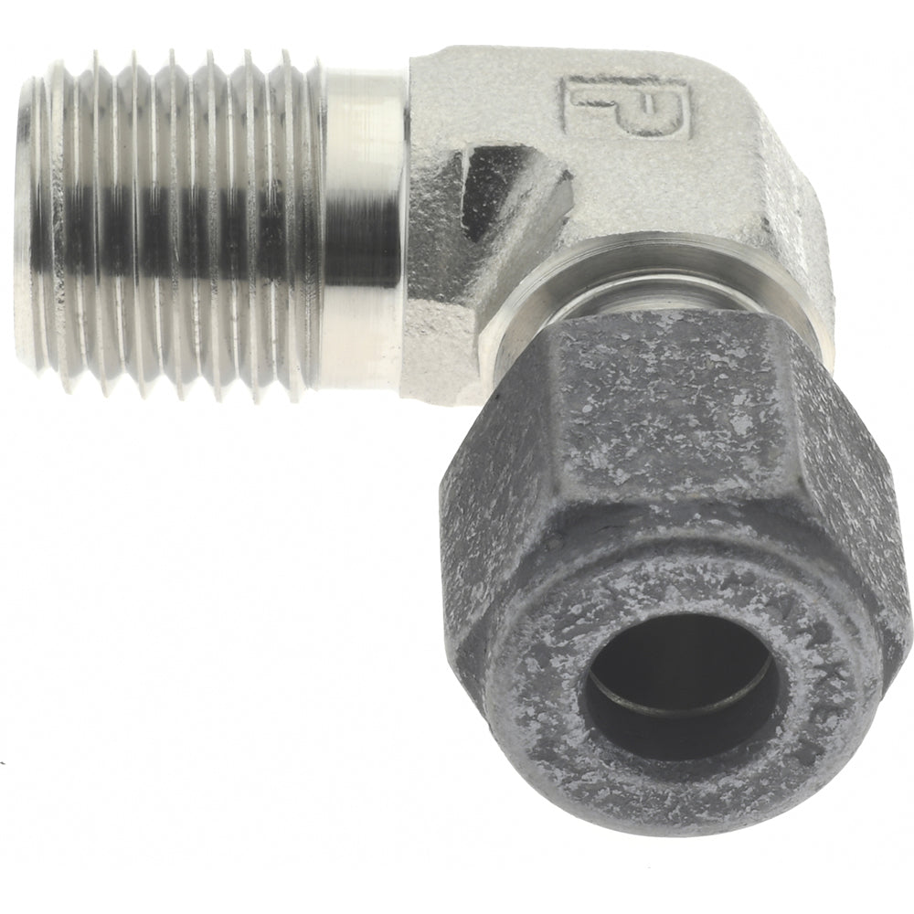 Parker 4-4 CBZ-SS Compression Tube Male Elbow 1/4" Thread, Compression x MNPT