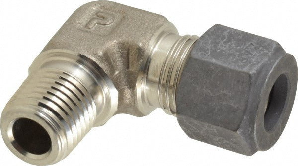 Parker 6-4 CBZ-SS Compression Tube Male Elbow 1/4" Thread, Compression x MNPT
