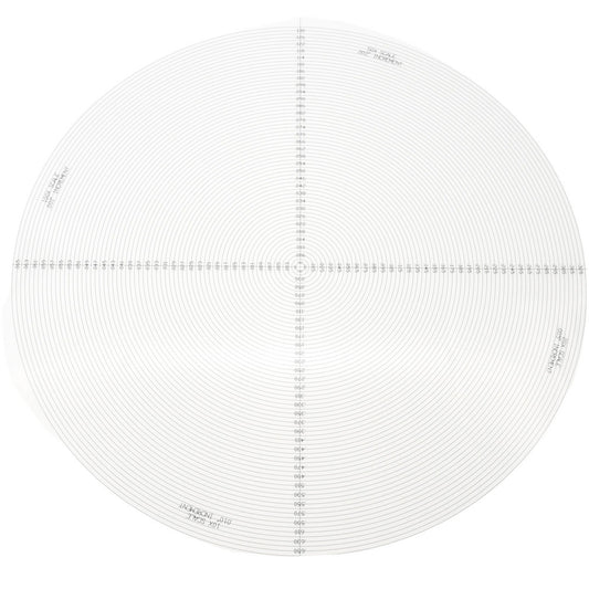 Visual Precision, Inc. #6 MYLAR CLR/IN 14 Inch Diameter, Radius and Angle, Mylar Optical Comparator Chart and Reticle