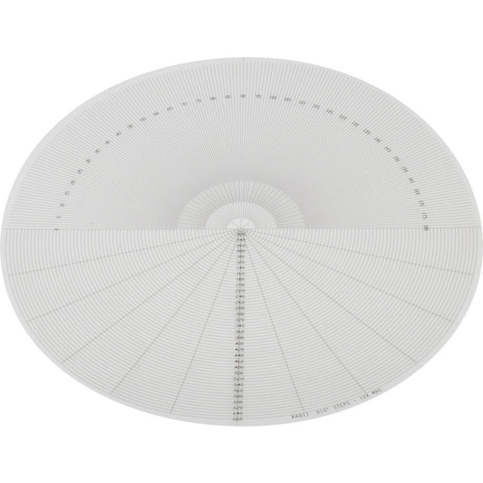 Visual Precision, Inc. #10 MYLR CLR/IN 14 Inch Diameter, Radius and Angle, Mylar Optical Comparator Chart and Reticle