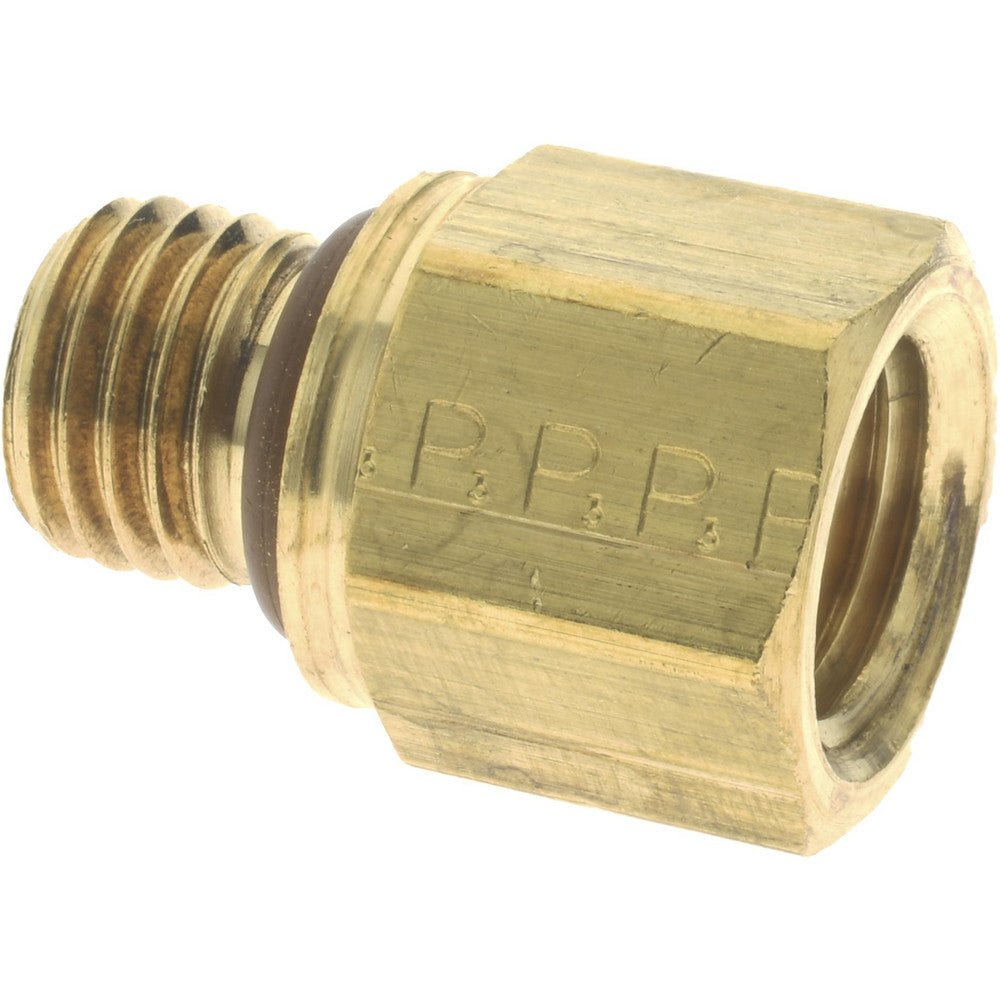 Parker 222P-4-MI12 1/4 x M12 Pipe, 1,000 psi, Brass ISO Port Adapter