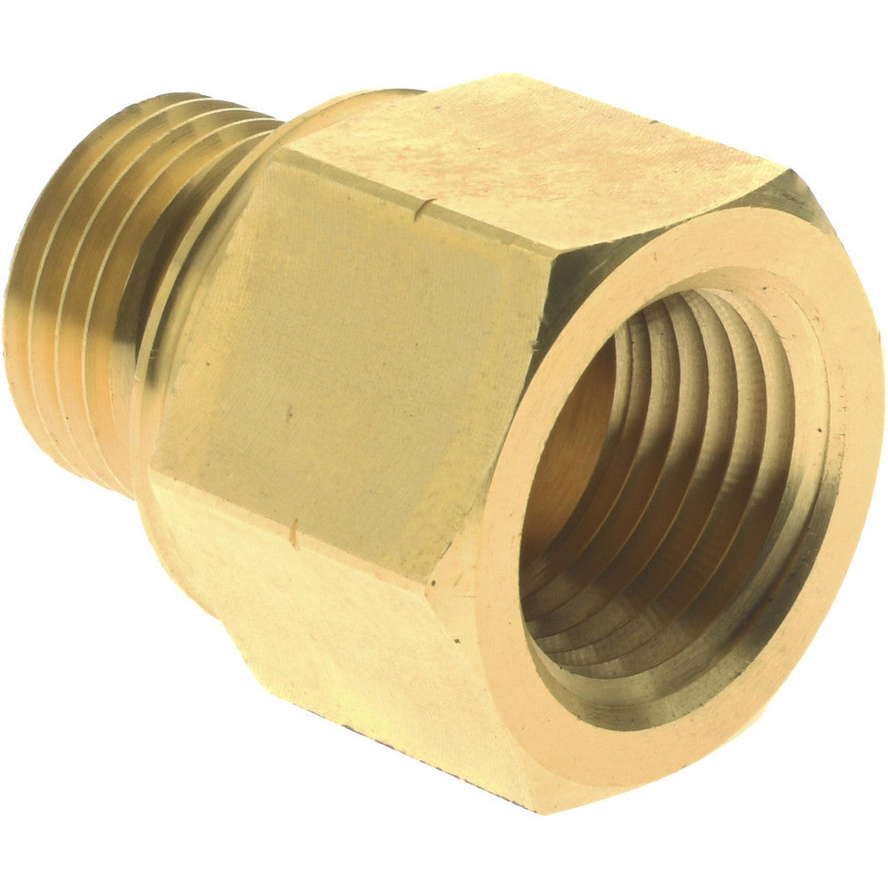 Parker 222P-6-MI16 3/8 x M16 Pipe, 1,000 psi, Brass ISO Port Adapter