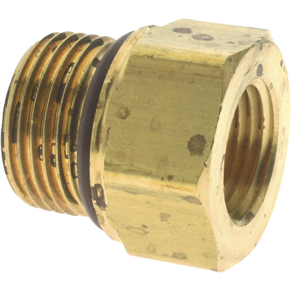 Parker 222P-8-MI27 1/2 x M27 Pipe, 1,000 psi, Brass ISO Port Adapter