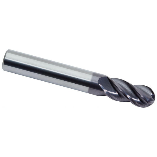 M.A. Ford 17925000A Ball End Mill 0.2500" Dia, 0.3750" LOC, 4 Flute(s), Solid Carbide